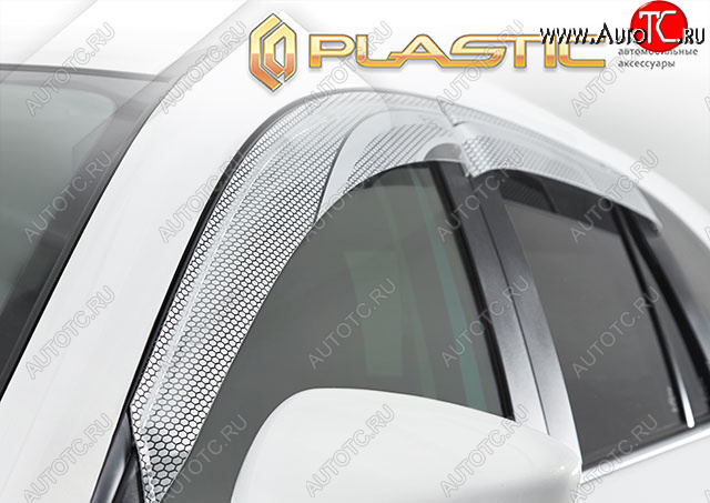 2 199 р. Дефлектора окон CA-Plastic  Nissan Qashqai  1 (2007-2010) дорестайлинг (серия Art серебро)  с доставкой в г. Вологда