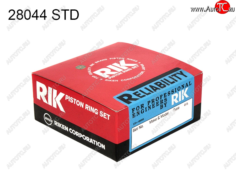 1 479 р. Кольца поршневые (комплект) STD TOYOTA VITZPASSO 1KR-FE 04- RIKEN 28044 STD  с доставкой в г. Вологда
