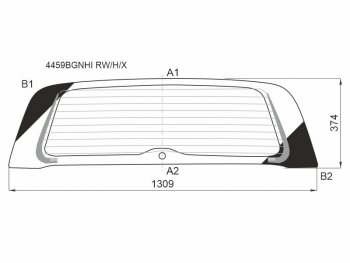Стекло заднее (Цвет зеленый Обогрев) Kia Soul 19- XYG 4459BGNHI RW/H/X
