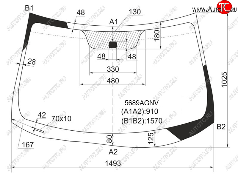 6 499 р. Стекло лобовое Mitsubishi ASX 10-  Citroen C4 Aircross 12-16  Peugeot 4008 12-15 FUYAO 5689AGNV  с доставкой в г. Вологда