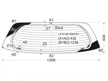7 349 р. Стекло заднее (Цвет зеленый Обогрев 35D HBK) Toyota Vitz 99-05  Yaris 99-05 XYG LK10-5D RW/H/X  с доставкой в г. Вологда. Увеличить фотографию 2