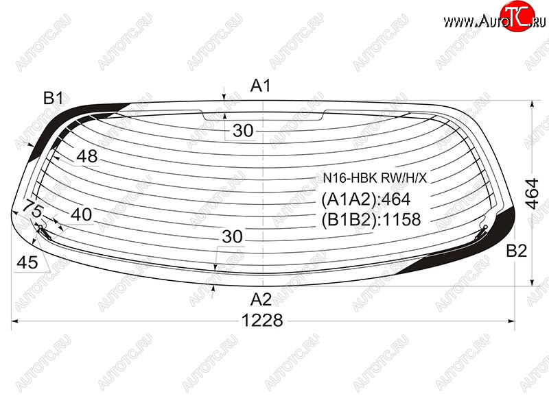 7 549 р. Стекло заднее (Цвет зеленый Обогрев) Nissan Almera 00-06 XYG N16-HBK RW/H/X  с доставкой в г. Вологда