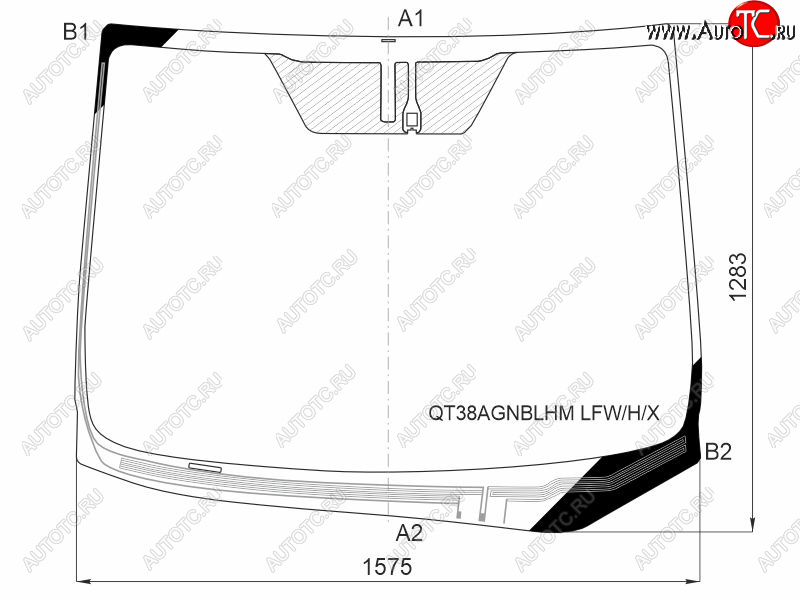 15 649 р. Стекло лобовое (Обогрев щеток Датчик дождя) Toyota Alphard (H30) 15-23 XYG QT38AGNBLHM LFW/H/X  с доставкой в г. Вологда