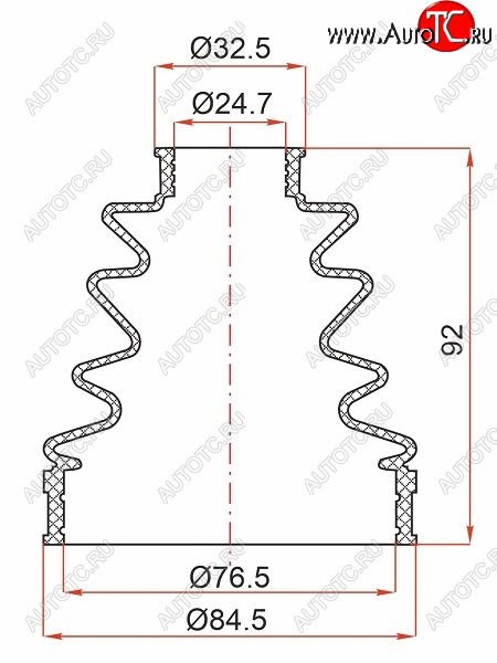 369 р. Пыльник шруса внутренний TOYOTA GAIA 98-02SSANGYONG ACTYON 06-REXTON 01-18 SAT ST-105-0061  с доставкой в г. Вологда