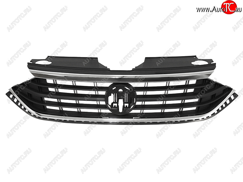 4 699 р. Решетка радиатора SAT Volkswagen Polo Mk6 лифтбек (2020-2022) (молдинг хром)  с доставкой в г. Вологда