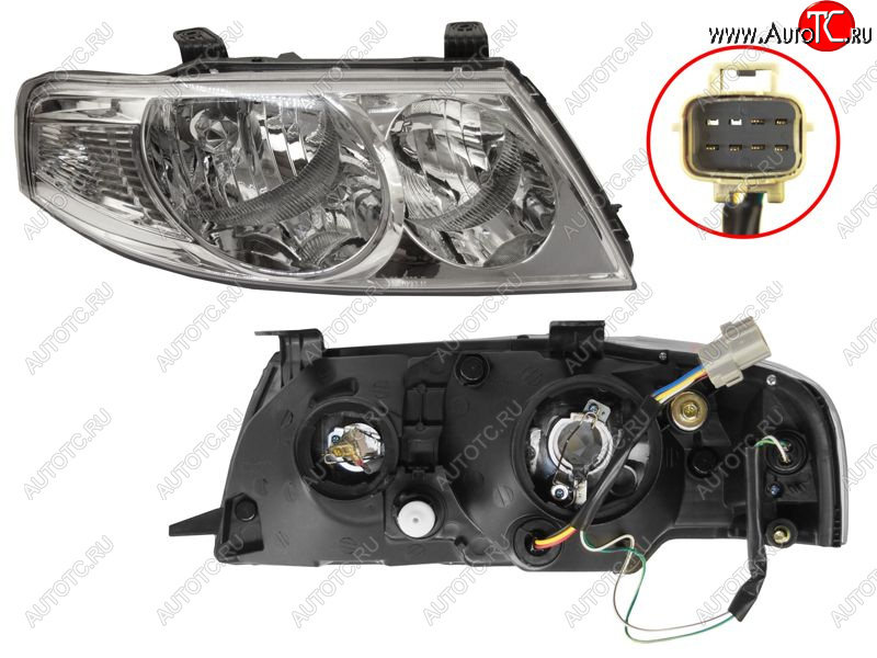 4 299 р. Фара правая SAT  Nissan Almera Classic  седан (2006-2013) B10  с доставкой в г. Вологда
