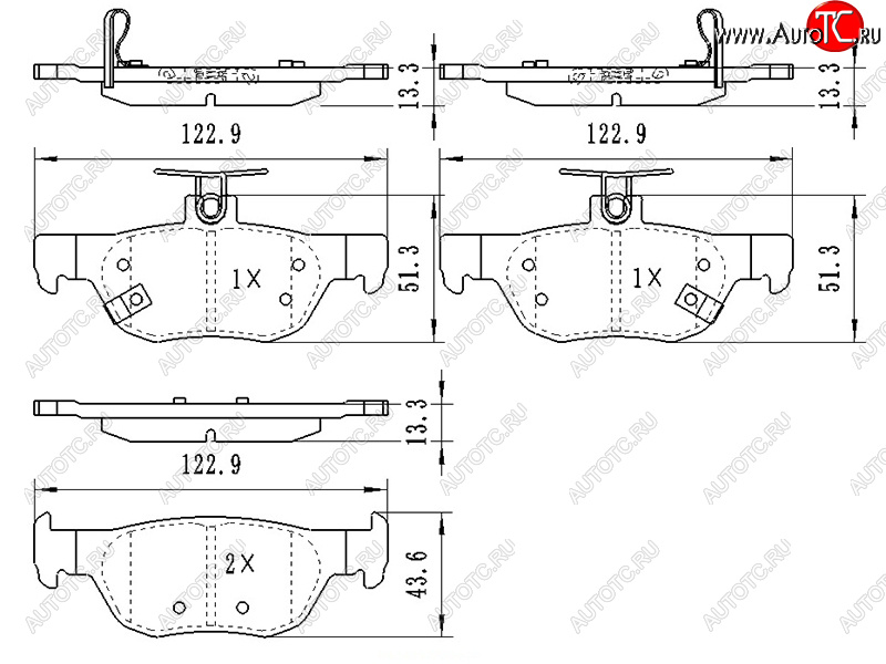 929 р. Колодки тормозные задние RH-LH SAT Mazda 3/Axela BP седан (2019-2025)  с доставкой в г. Вологда