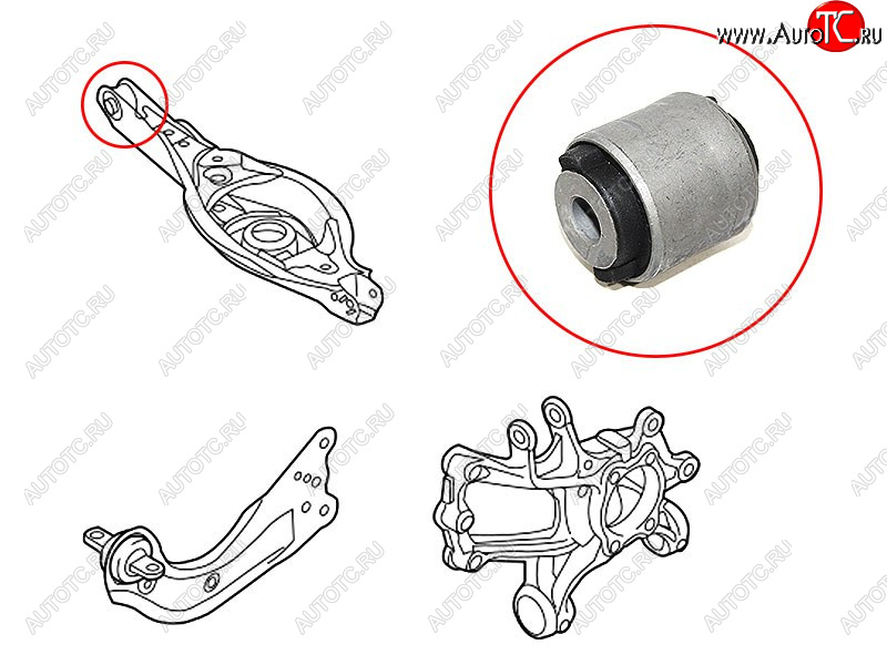 559 р. Сайлентблок заднего поперечного рычага (под пружин) MAZDA 6 12-CX-5 11-MAZDA 3 13- SAT ST-GHP9-28-350B  с доставкой в г. Вологда