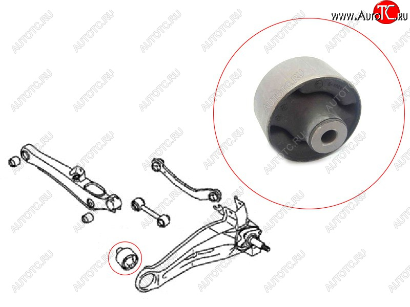 629 р. Сайлентблок Mitsubishi Lancer 02-10  Outlander 02-12  Airtrek 01-05 SAT ST-MR519127  с доставкой в г. Вологда