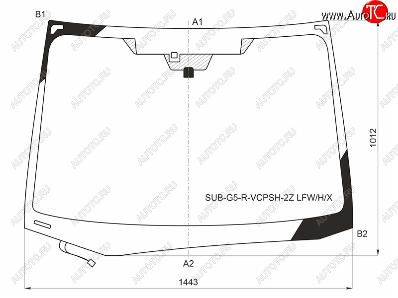 12 399 р. Стекло лобовое (Обогрев щеток Две камеры Датчик дождя) Subaru Impreza 16-19  Crosstrek 17- XYG SUB-G5-R-VCPSH-2Z LFW/H/X  с доставкой в г. Вологда
