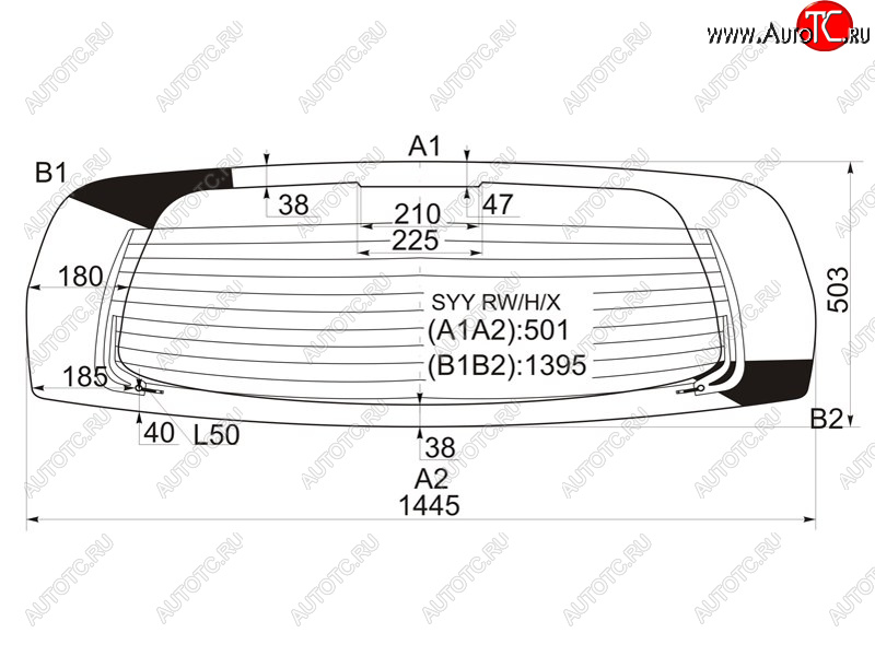 11 199 р. Стекло заднее (Цвет зеленый Обогрев) Honda Freed 08-16  Freed Spike 10-16 XYG SYY RW/H/X  с доставкой в г. Вологда