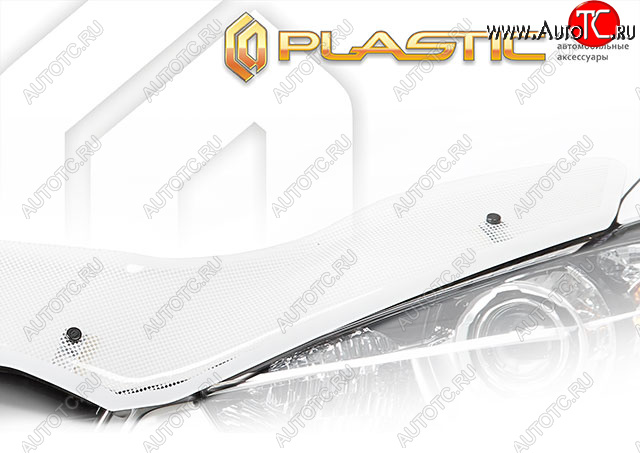 2 199 р. Дефлектор капота CA-Plastic  Suzuki Solio  MA37S,MA47S,MA27S (2020-2025) хэтчбэк 5 дв. (Шелкография белая)  с доставкой в г. Вологда