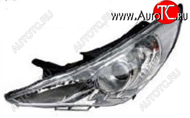 0 р. Левая фара (под корректор) CHINA Hyundai Sonata YF (2009-2014)  с доставкой в г. Вологда