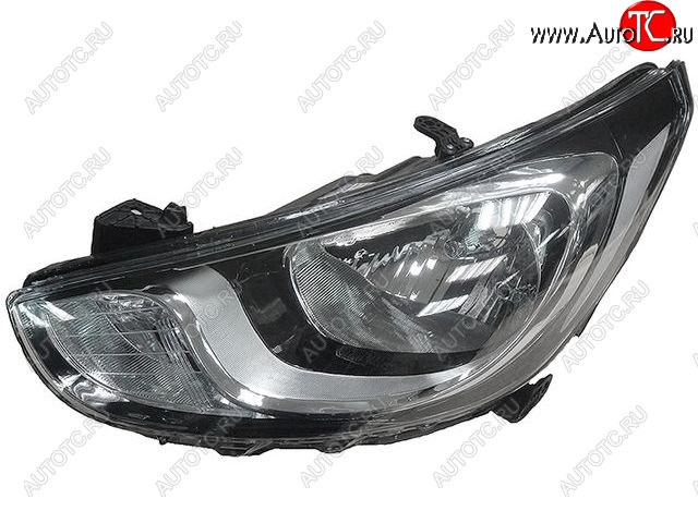 0 р. Левая фара (c электрокорректором) CHINA  Hyundai Solaris  RBr (2010-2014) седан дорестайлинг  с доставкой в г. Вологда