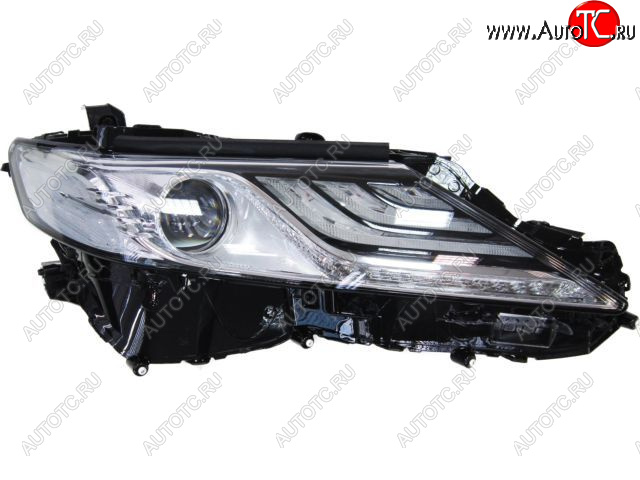 0 р. Правая фара (3 диодные полоски) CHINA Toyota Camry XV70 дорестайлинг (2017-2021)  с доставкой в г. Вологда