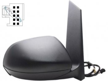 VITO ЗЕРКАЛО ПРАВ ЭЛЕКТР С ПОДОГРЕВ ЧЕРН 5 КОНТ (aspherical) (Тайвань) BodyParts mdvit14-450-r