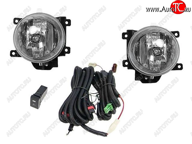 4 399 р. Комплект противотуманных фар (проводка, кнопка, пр-во Китай) BODYPARTS  Toyota RAV4  XA40 (2012-2015) 5 дв. дорестайлинг  с доставкой в г. Вологда