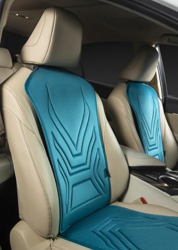2 579 р. Накидка на сиденье (1 место Афины) ЛЮКС ст АЛЬБИОН Lord Autofashion SOUEAST DX8S (2022-2025) (бирюзовый, строчка темно-бирюзовая)  с доставкой в г. Вологда. Увеличить фотографию 3