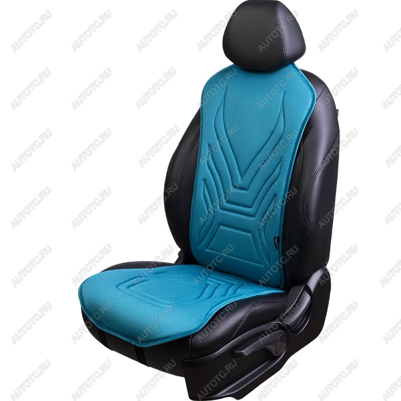 2 579 р. Накидка на сиденье (1 место Афины) ЛЮКС ст АЛЬБИОН Lord Autofashion SOUEAST DX8S (2022-2025) (бирюзовый, строчка темно-бирюзовая)  с доставкой в г. Вологда