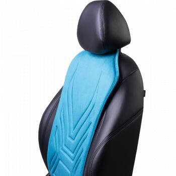 2 579 р. Накидка на сиденье (1 место Афины) ЛЮКС ст АЛЬБИОН Lord Autofashion SOUEAST DX8S (2022-2025) (бирюзовый, строчка темно-бирюзовая)  с доставкой в г. Вологда. Увеличить фотографию 6