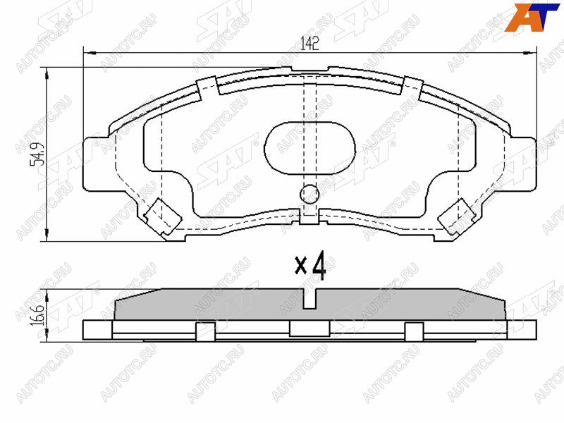 2 699 р. Колодки тормозные передние FR-FL SAT  Toyota Town Ace  s400 (2008-2020) дорестацлинг  с доставкой в г. Вологда