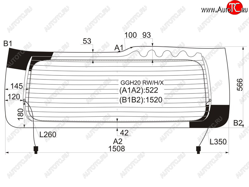 12 499 р. Стекло заднее (Цвет зеленый Обогрев) Toyota Alphard (H20) 08-15  Vellfire 08-15 XYG GGH20 RW/H/X  с доставкой в г. Вологда