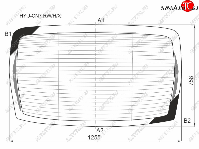 10 999 р. Стекло заднее (Цвет зеленый Обогрев Антенна) Hyundai Elantra 20-23 XYG HYU-CN7 RW/H/X  с доставкой в г. Вологда