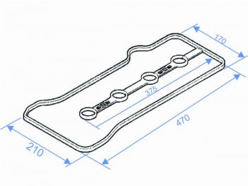 Прокладка клапанной крышки TOYOTA WISH,PREMIO,OPA 1AZFSE 01- SAT K11213-28041