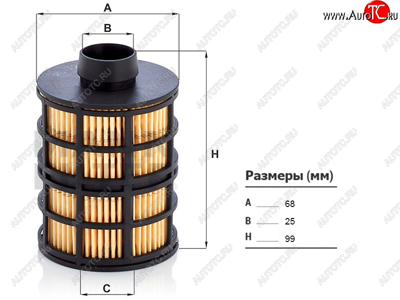 1 359 р. Фильтр топливный FIAT DUCATO 06- CITROEN JUMPER 06- PEUGEOT BOXER 06- MANN PU723X  с доставкой в г. Вологда