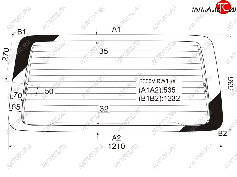 6 599 р. Стекло заднее (Цвет зеленый Обогрев) Daihatsu Atrai 05-21  Hijet 04-21 XYG S300V RW/H/X  с доставкой в г. Вологда