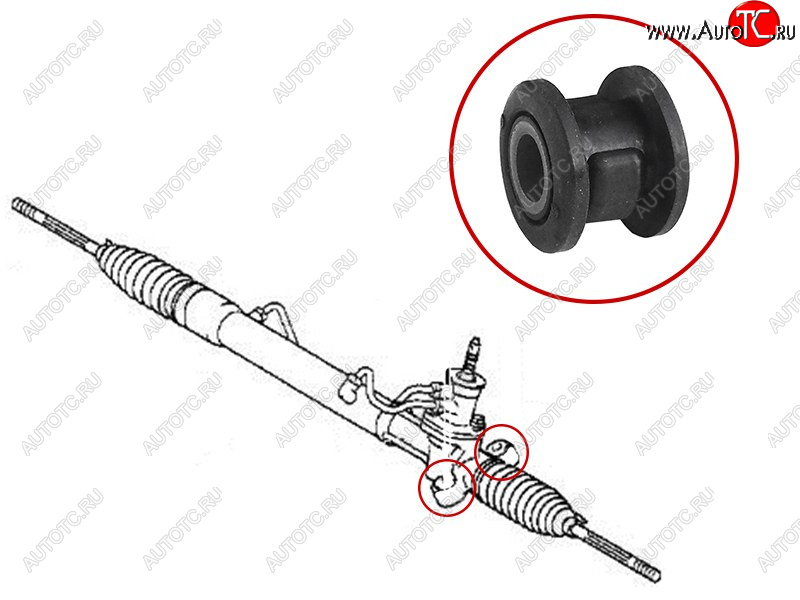 197 р. Сайлентблок рулевой рейки TOYOTA VITZYARIS 99-05IST 02-07BB 00-05 SAT ST-44250-52130B  с доставкой в г. Вологда
