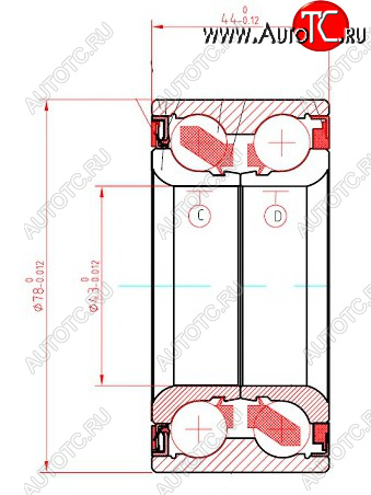 1 329 р. Подшипник передней ступицы HONDA CIVIC FKFDFN 06- SAT ST-44300-SNA-951  с доставкой в г. Вологда