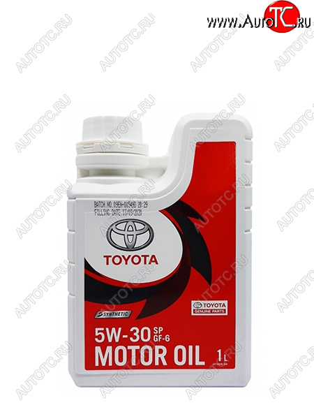 1 049 р. Масло моторное TOYOTA (пластиковая канистра) 5W-30 SPGF-6A 1Л (Синтетика) ОАЭ TOYOTA 08880-84131  с доставкой в г. Вологда