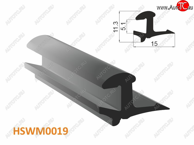 188 р. Молдинг универсальный (тип MAZDATOYOTA) - бухта 30 м.(цена за 1метр) HOSU HSWM0019  с доставкой в г. Вологда