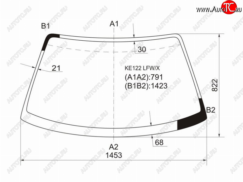 5 999 р. Стекло лобовое Toyota Corolla Levin 95-00  Sprinter Trueno 95-00 XYG KE122 LFW/X  с доставкой в г. Вологда