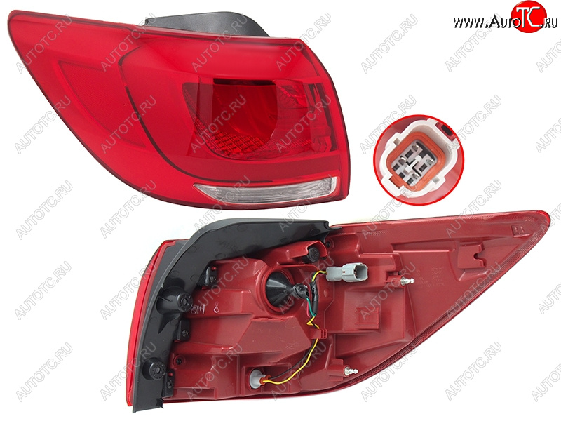 14 899 р. Фонарь задний левый (внешний, LED) SAT  KIA Sportage  3 SL (2014-2016) рестайлинг  с доставкой в г. Вологда