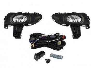 Комплект противотуманных фар (с проводкой, рамкой) BodyParts Mazda 3/Axela  BK (2003-2006) дорестайлинг седан, дорестайлинг, хэтчбэк