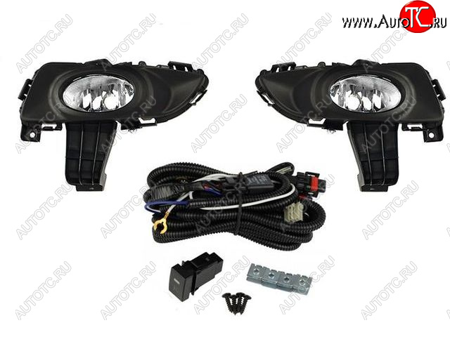 5 199 р. Комплект противотуманных фар (с проводкой, рамкой) BodyParts  Mazda 3/Axela  BK (2003-2006) дорестайлинг седан, дорестайлинг, хэтчбэк  с доставкой в г. Вологда
