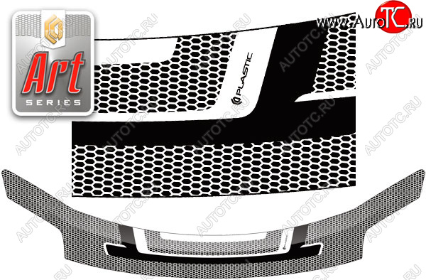 2 299 р. Дефлектор капота CA-Plastic  Toyota Sienta Dice (2011-2015) хэтчбек 5 дв. (серия Art серебро)  с доставкой в г. Вологда