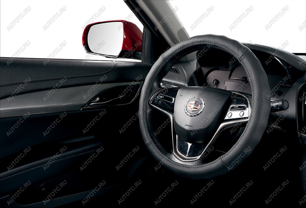 170 р. Оплётка на руль (37-40 см TS3137 натур. кожа) Автопилот Mazda CX-3 DK рестайлинг (2018-2025) (черный)  с доставкой в г. Вологда
