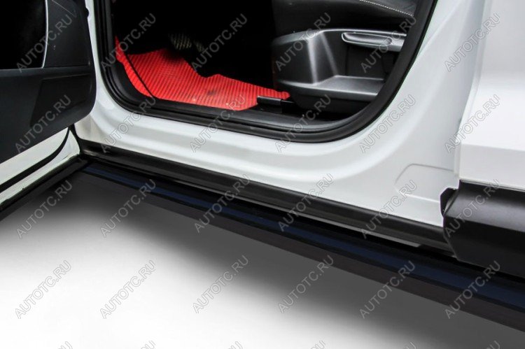 9 349 р. Защита порогов d57 (2WD) Slitkoff Haval Jolion дорестайлинг (2020-2024) (Сталь с полимерным покрытием в цвет черные)  с доставкой в г. Вологда