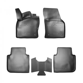 Ковер литьевой салонный ПЛ Norplast Volkswagen Tiguan Mk2 дорестайлинг (2016-2020) (черный)
