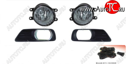 4 649 р. Комплект противотуманных фар (с проводкой, рамкой) BodyParts Toyota Camry XV40 дорестайлинг (2006-2008)  с доставкой в г. Вологда