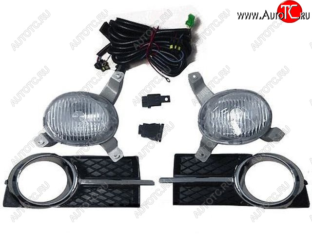 3 199 р. Противотуманная фары (левая/правая) DEPO Chevrolet Aveo T250 хэтчбек 5 дв рестайлинг (2006-2011) (+проводка, +решетка бампера хром)  с доставкой в г. Вологда