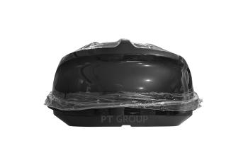 27 899 р. Автобокс PT GROUP (460л., 191х79х46 см, двустороннее открывание) Turino Medium Lux черный Hyundai Solaris HCR седан дорестайлинг (2017-2020)  с доставкой в г. Вологда. Увеличить фотографию 7