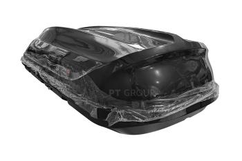 27 899 р. Автобокс PT GROUP (460л., 191х79х46 см, двустороннее открывание) Turino Medium Lux черный Hyundai Solaris HCR седан дорестайлинг (2017-2020)  с доставкой в г. Вологда. Увеличить фотографию 8