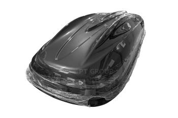 27 899 р. Автобокс PT GROUP (460л., 191х79х46 см, двустороннее открывание) Turino Medium Lux черный Hyundai Solaris HCR седан дорестайлинг (2017-2020)  с доставкой в г. Вологда. Увеличить фотографию 4