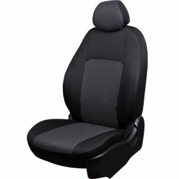 Комплект чехлов для сидений (РЗСиС 40/60 ЗГ Жаккард) Дублин Lord Autofashion Chevrolet Spark M300 дорестайлинг (2010-2015) (черный, вставка Сеул серая)