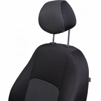 5 999 р. Комплект чехлов для сидений (РЗСиС 40/60 ЗГ Жаккард) Дублин Lord Autofashion Chevrolet Spark M300 дорестайлинг (2010-2015) (черный, вставка Сеул серая)  с доставкой в г. Вологда. Увеличить фотографию 6
