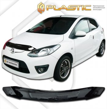 Дефлектор капота CA-Plastic Mazda 2 2 DE хэтчбэк 5 дв. рестайлинг (2010-2014)